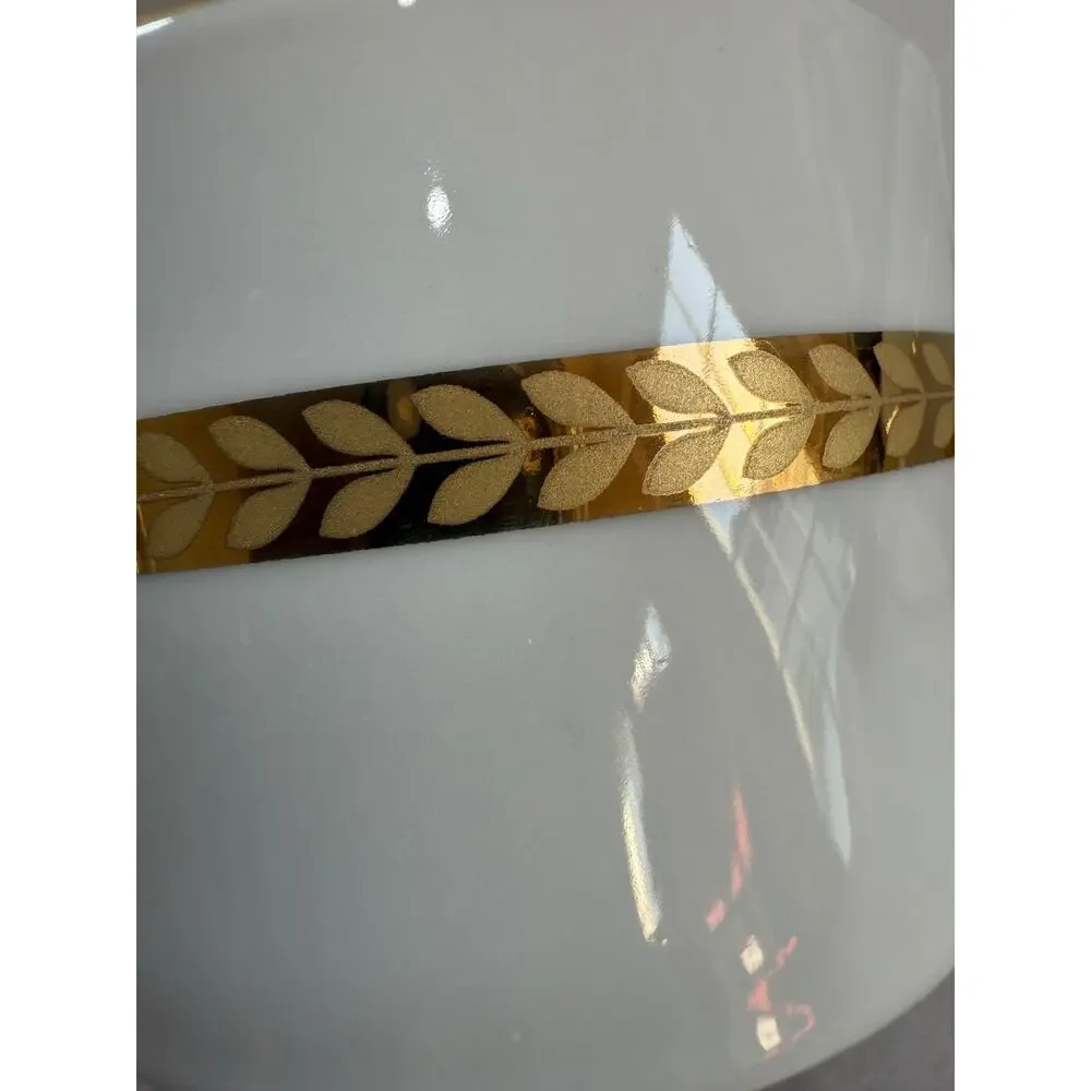 Vintage Retroneu Imperial Gold Porcelain Tea Cups Set of 2 22K Gold Band China